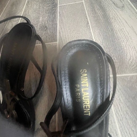 Saint Laurent Black Strappy Heels - Picture 3 of 11